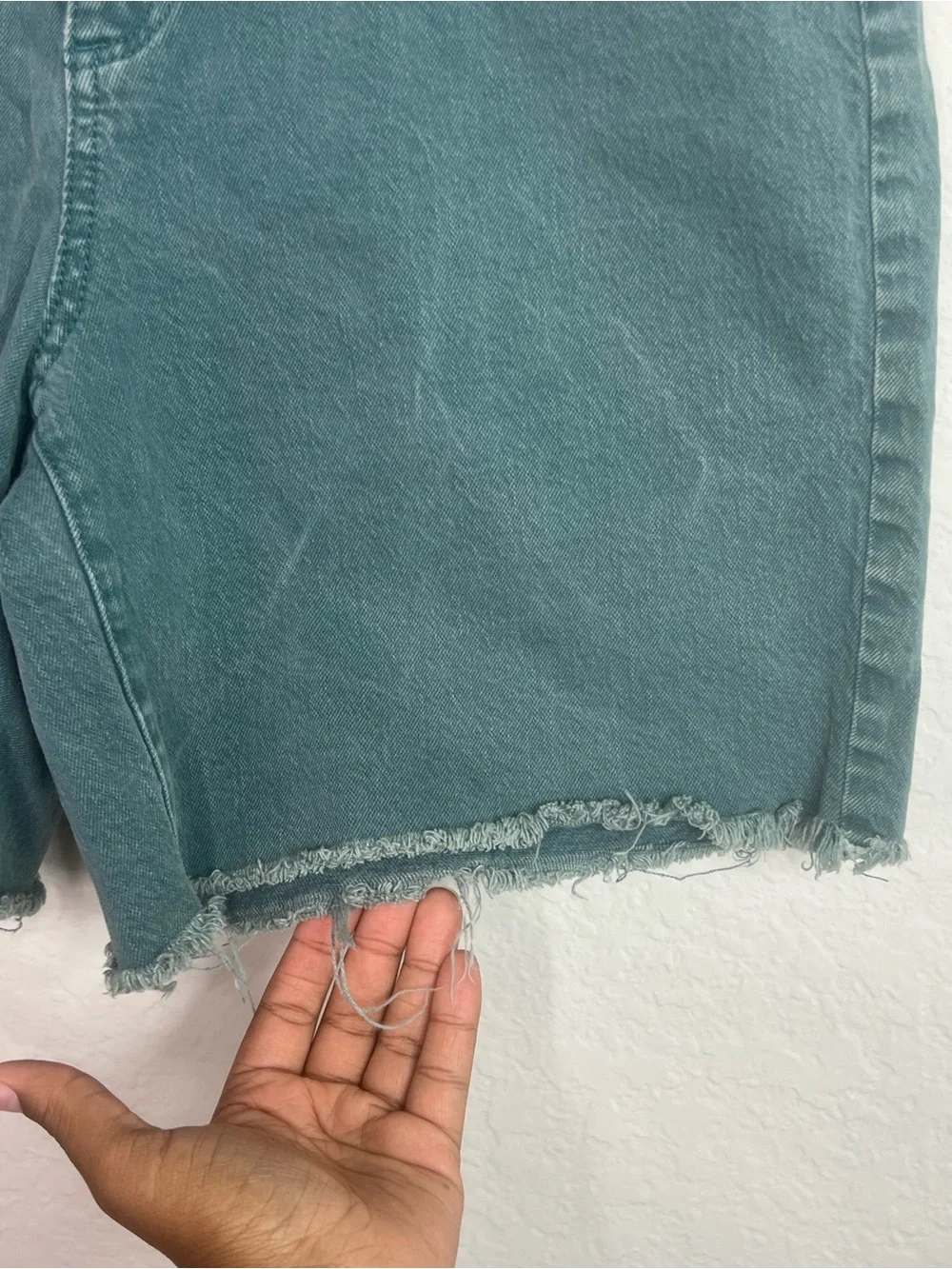 Coastal Granddaughter Vintage Bermuda Denim Shorts Raw Hem Granola Girl Gorpcore